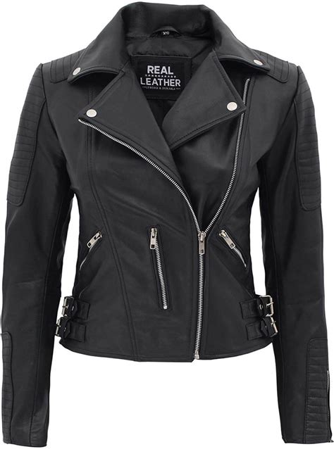 Black Leather Moto Jacket | Women's Asymmetrical Jacket