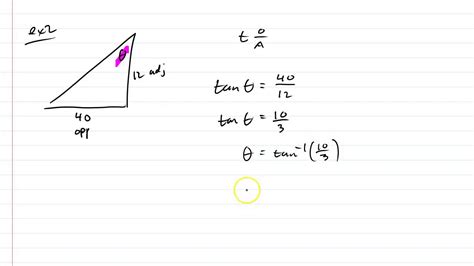 Finding angles with SOH CAH TOA - YouTube