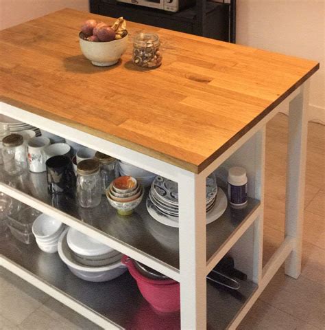 IKEA Stenstorp Kitchen Island/Table, 傢俬＆家居, 傢俬, 書櫃、櫃子及架 - Carousell