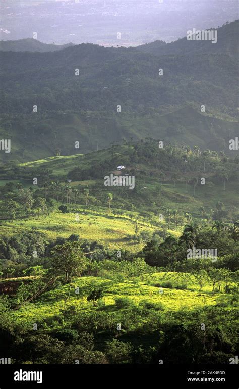 Dominican Republic - view of the green Cibao Valley | usage worldwide Stock Photo - Alamy