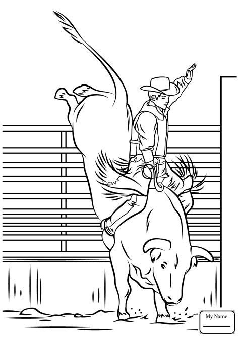 Bucking Bull Coloring Pages at GetColorings.com | Free printable ...