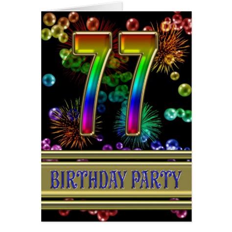 77th Birthday party Invitation | Zazzle