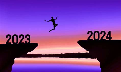 Goodbye 2023 Welcome 2024 Jumping Cliff - Wishes.Photos