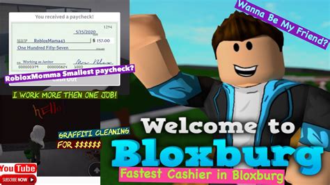 Best cashier in Bloxburg - YouTube