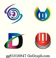8 Letter D Logo Design Sample Icon Clip Art | Royalty Free - GoGraph