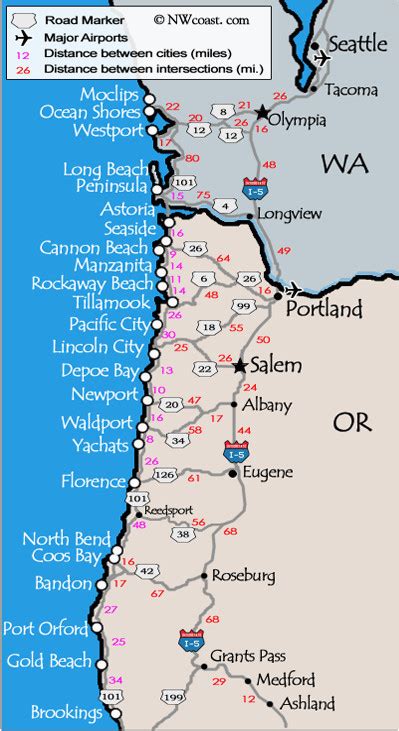 Map Of oregon Coast Campgrounds | secretmuseum