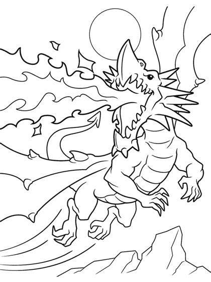 Fire-breathing Dragon Coloring Page | crayola.com