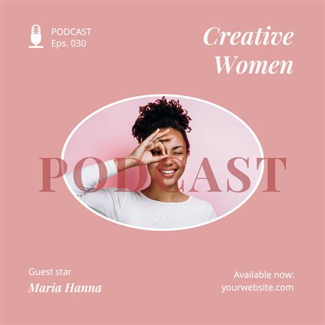 Pink Minimalist Creative Women Podcast Instagram Post 20011326 Template