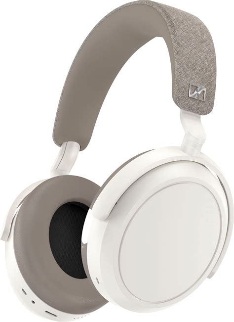 Sennheiser Momentum 4 Wireless Adaptive Noise-Canceling Over-The-Ear Headphones White M4AEBT ...