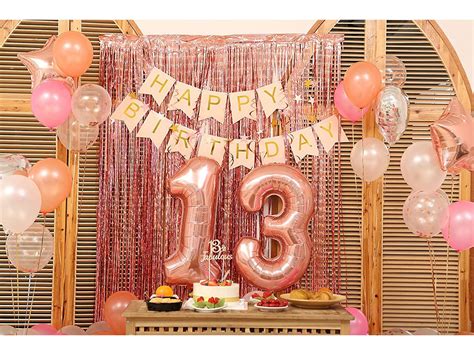 13th Birthday Decorations for Girls Rose Gold 13th Party | Etsy