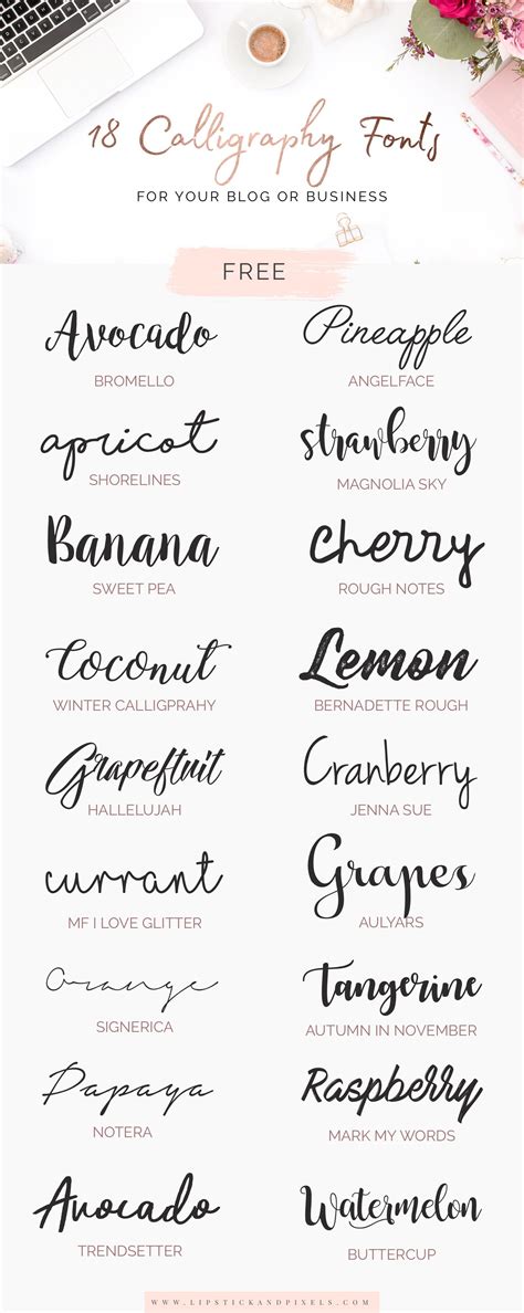 18 FREE calligraphy fonts | Free calligraphy fonts, Calligraphy fonts ...