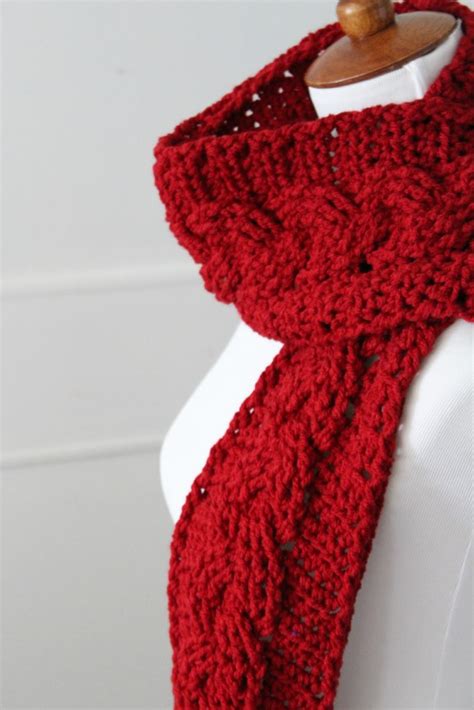 Crochet Cable Scarf Using One Skein of Yarn! - Yarn Hook Needles