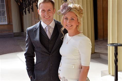 Pregnant cycling hero Laura Kenny and husband Jason beam with pride as they receive their CBEs ...