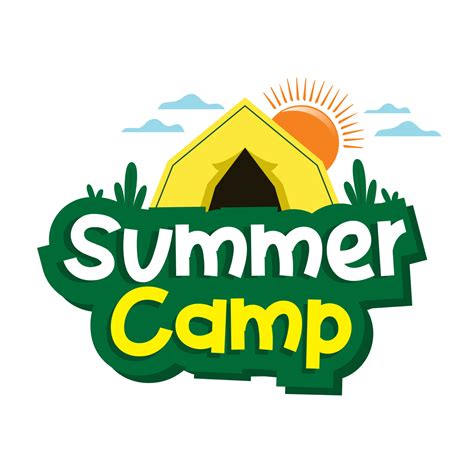 Summer Camp vector design template. Kids summer camp vector logo design. summer camp children ...