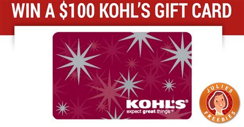 Win a $100 Kohl's Gift Card - Julie's Freebies
