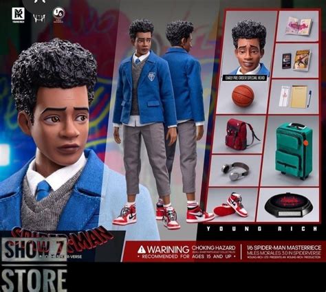 Young Rich 1:6 Miles Morales School Uniform, Hobbies & Toys, Toys & Games on Carousell