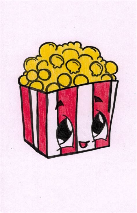 Cute Popcorn Drawings - Drawing.rjuuc.edu.np