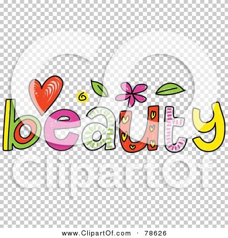 Royalty-Free (RF) Clipart Illustration of a Colorful Beauty Word by ...