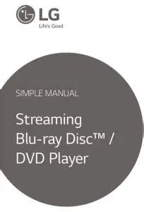 LG Streaming Blu-ray Disc DVD Player User Manual