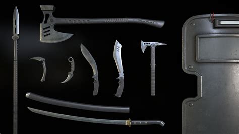 Tactical melee Weapon collection - Buy Royalty Free 3D model by Michael Karel (@michaelkarel ...