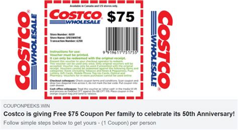 $75 Costco coupon being shared on Facebook is a scam