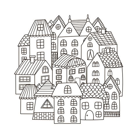 Coloring Pages Houses Home - Etsy