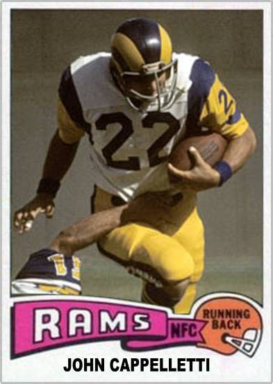 John Cappelletti Los Angeles Rams | Nfl football cards, La rams football, Nfl football teams