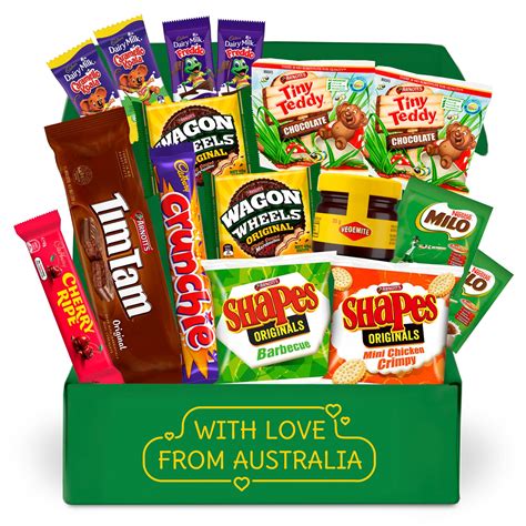 Buy Australian Snacks and Candy Box 16-Piece - Authentic Aussie Gifts, Arnott's Tim Tams ...