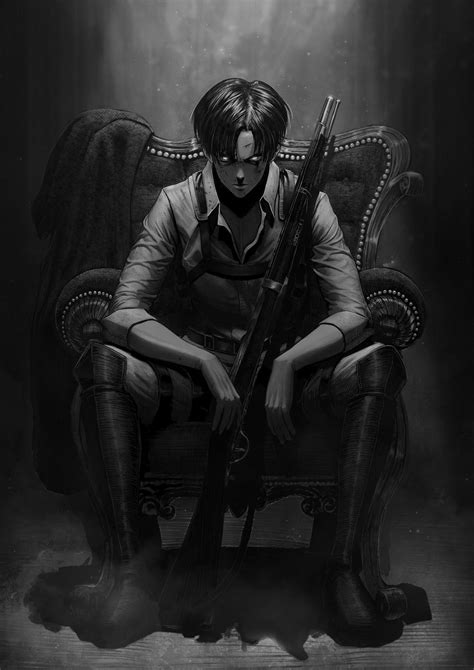 a badass fanart of Levi :0 : titanfolk