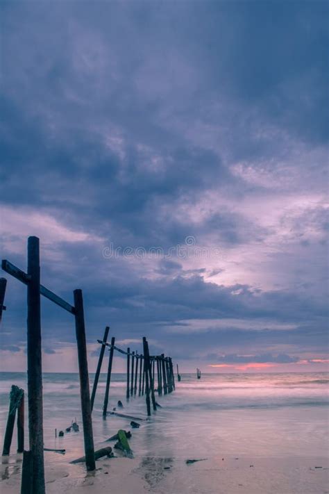 Bridge and Sunset at the Beach Stock Image - Image of holiday, travel ...