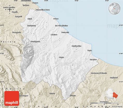 Classic Style Map of Chieti