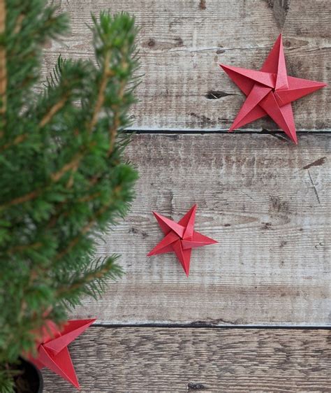 Origami Star Garland Christmas Decoration Hanging Paper | Etsy