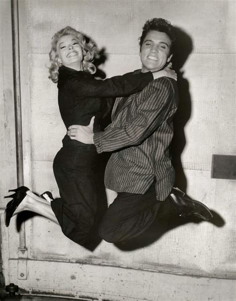 Elvis and actress Jennifer Holden, one of his co-stars, during the ...