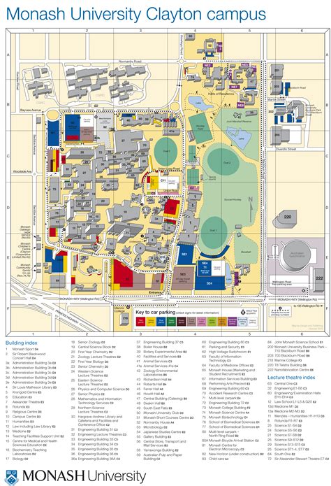 Monash University Clayton Campus Map – Map Of California Coast Cities