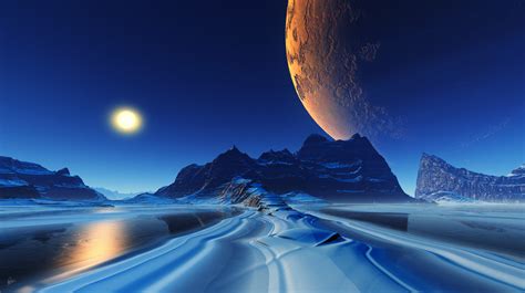 2932x2932 Landscape Cinematic Planets Reflection Ipad Pro Retina Display HD 4k Wallpapers ...