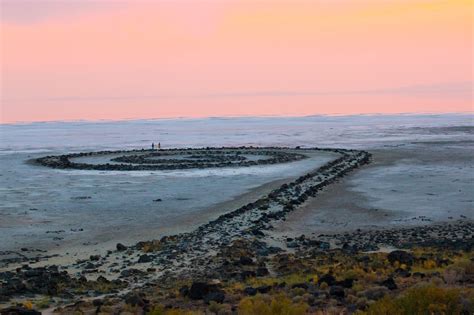 The Spiral Jetty at Sunset - The Happy Flammily