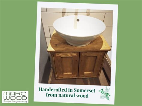 Wooden bathroom sink stand floating cabinet modern rustic | Etsy