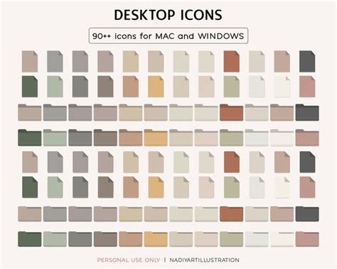 Desktop Icons, File Icons, Folder Icons for Mac, Pastel Desktop Wallpaper, Windows Desktop Icons ...