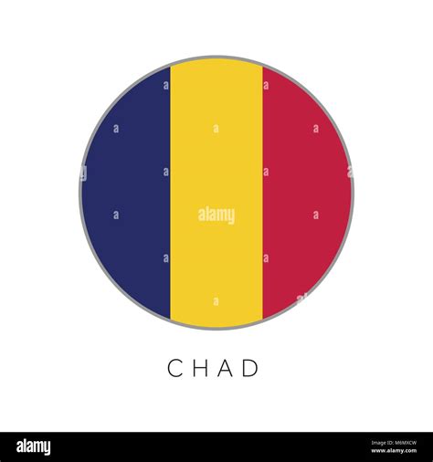 Chad flag round circle vector icon Stock Vector Image & Art - Alamy