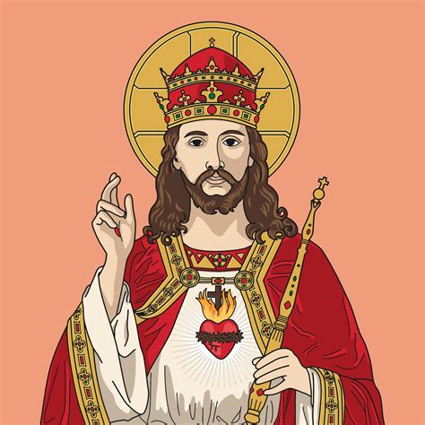 Christ The King, King Jesus, Color Vector, Vector Art, Catholic Art, Catholic Orders, Jesus ...
