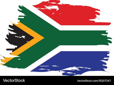 Isolated south african flag Royalty Free Vector Image