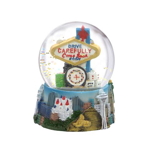 Las Vegas Snow Globe Skyline 3.5 Inch