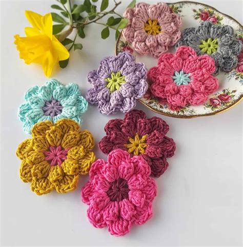 Blooming Crochet Flowers and Leaves - Annie Design Crochet