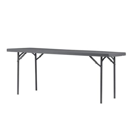 Cosco 6-ft x 2-ft Round Resin Gray Folding Banquet Table in the Folding Tables department at ...