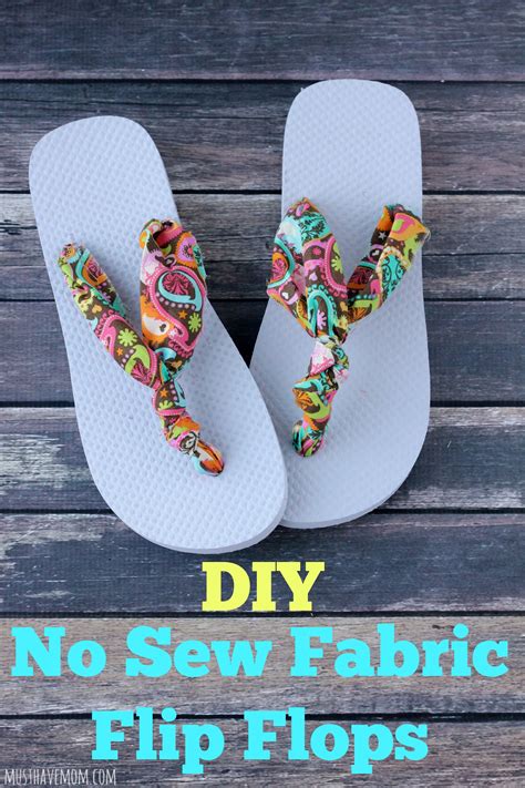 How To Make The Easiest Ever DIY No Sew Fabric Flip Flops!