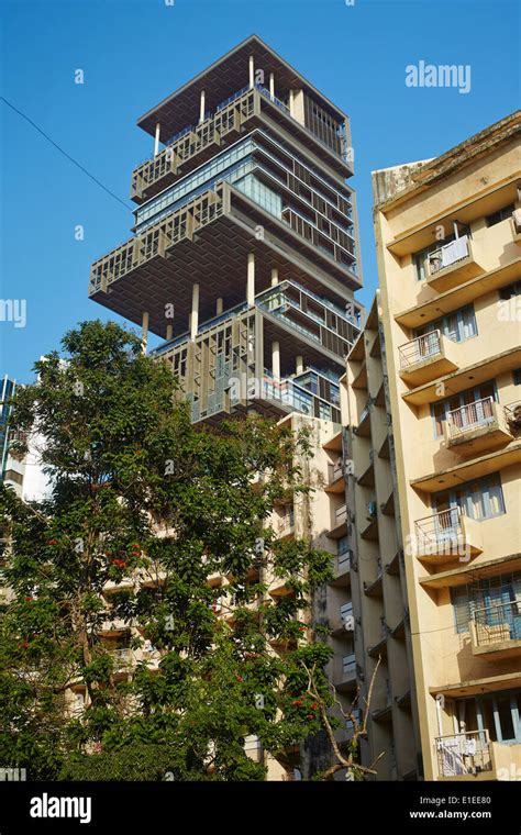 Antilia privat home skyscraper Mumbai Stock Photo: 69774656 - Alamy