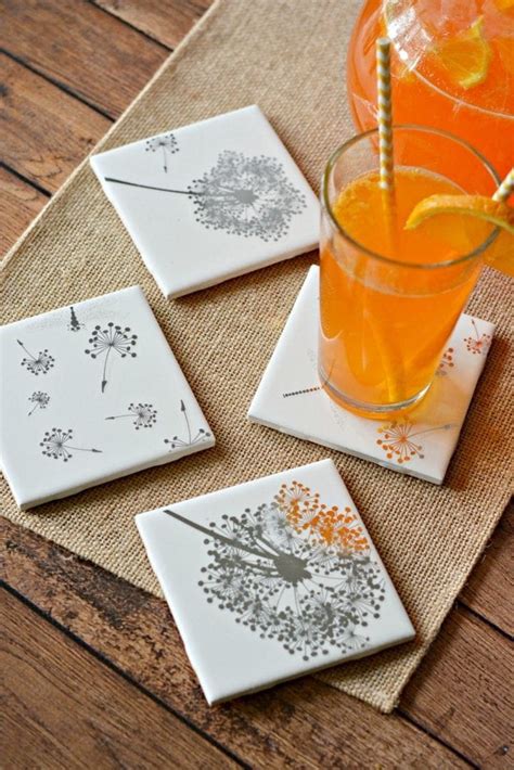 Easy DIY Tile Coasters Gift Girls Night in Craft Divine Lifestyle