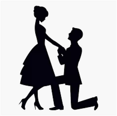 #couple #silhouette #black #love #romantic, HD Png Download , Transparent Png Image - PNGitem