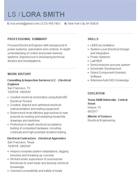 Instrumentation Technician Resume Examples & Samples for 2024