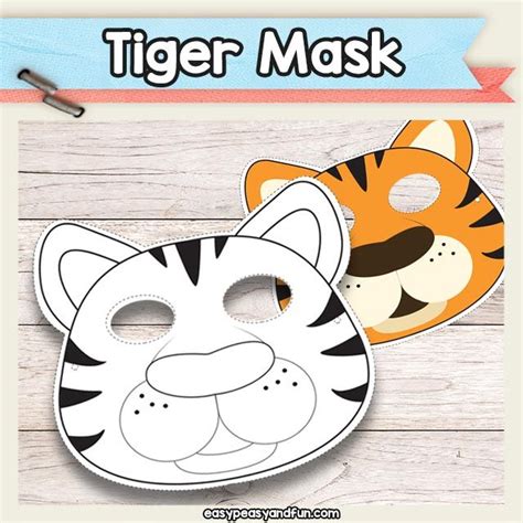 Printable Tiger Mask Template | Animal crafts, Tiger mask template ...